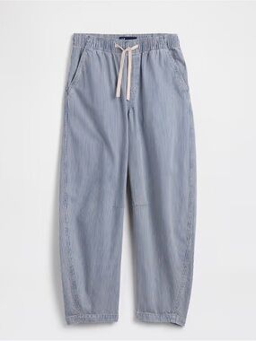 GAP Blue Pinstripe Barrel Pants Small Long